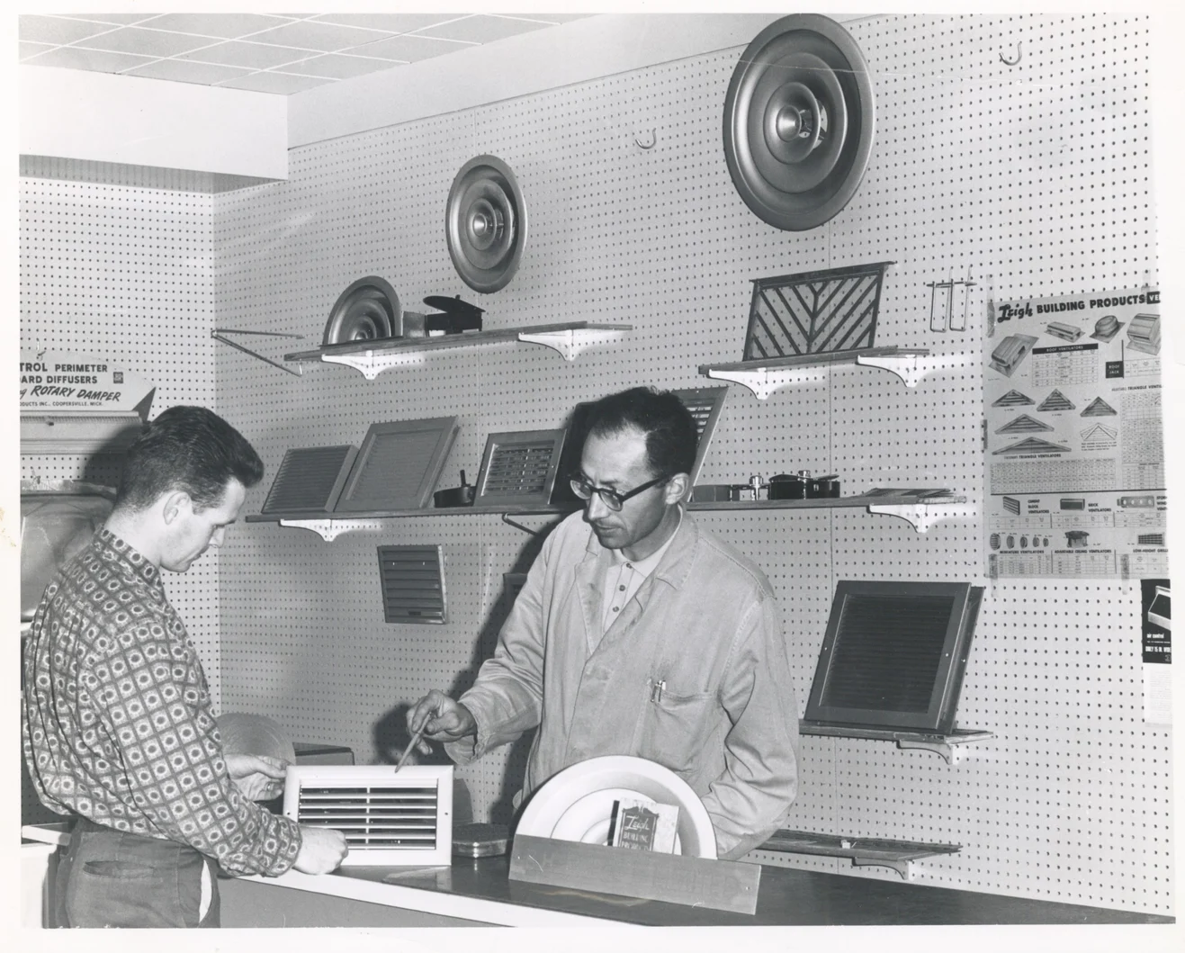 Price’s sales counter in the 1960s